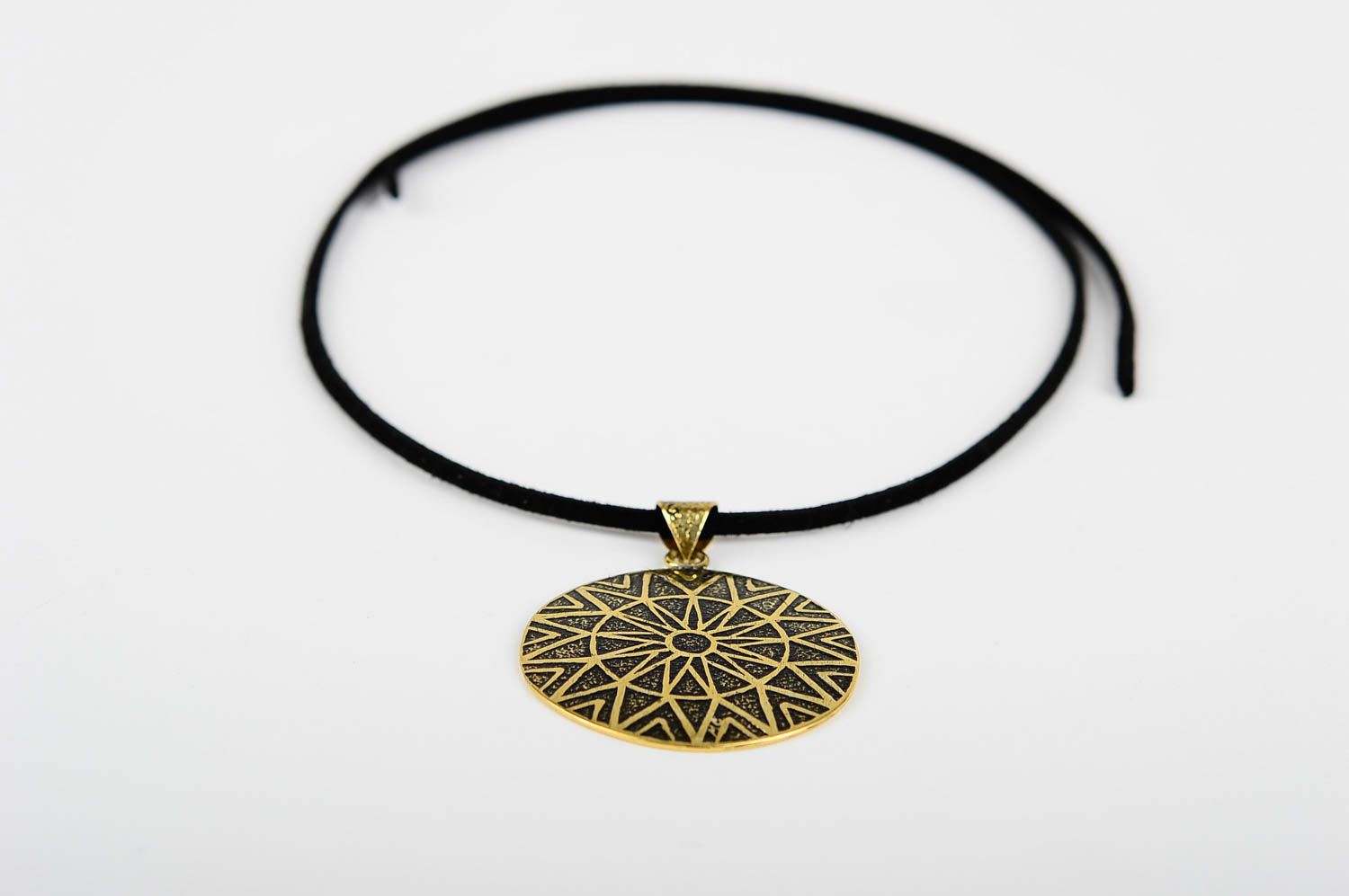 Handmade pendant unusual accessory for girls gift ideas brass pendant photo 3