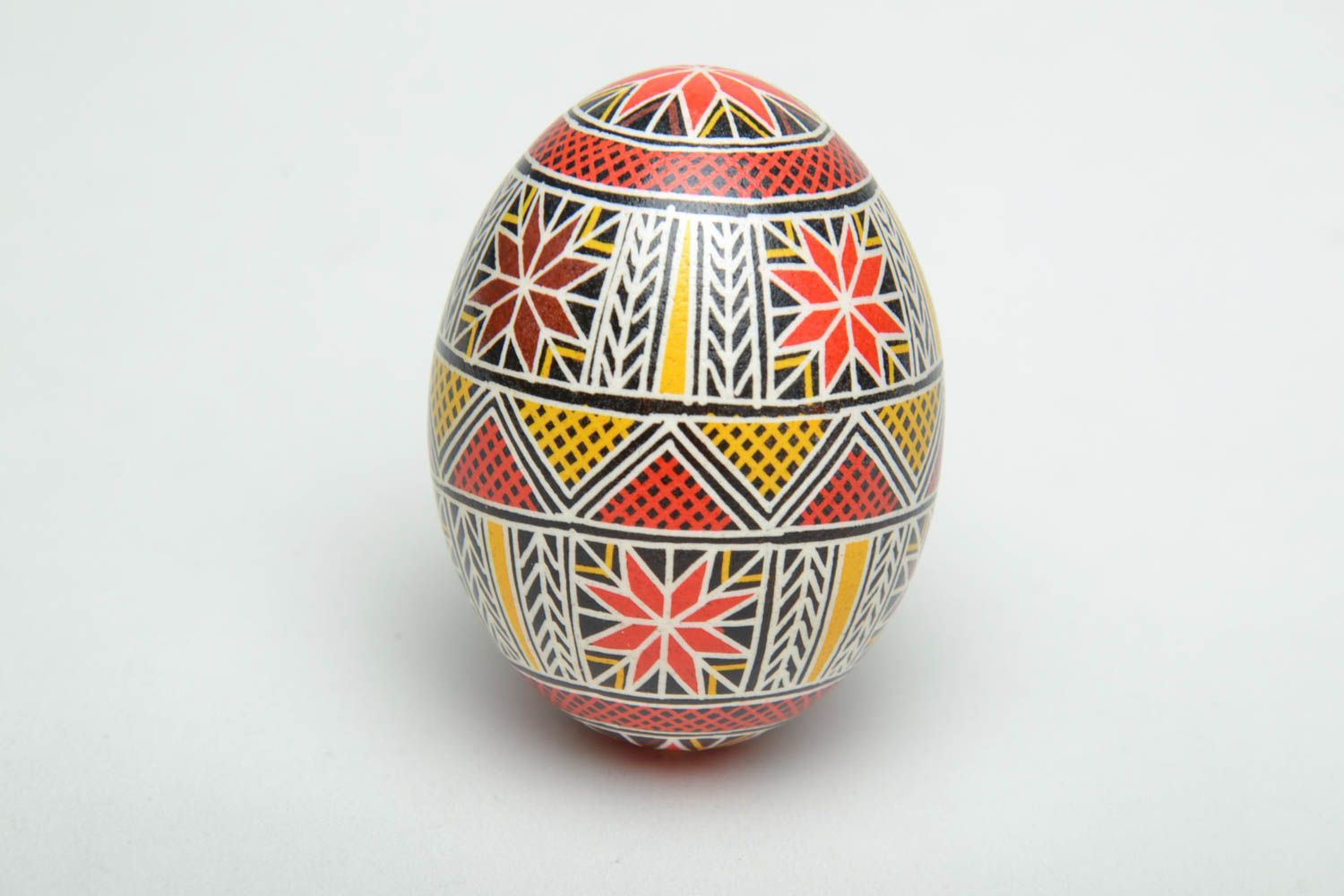 Decorative handmade Easter egg with ethnic painting photo 2