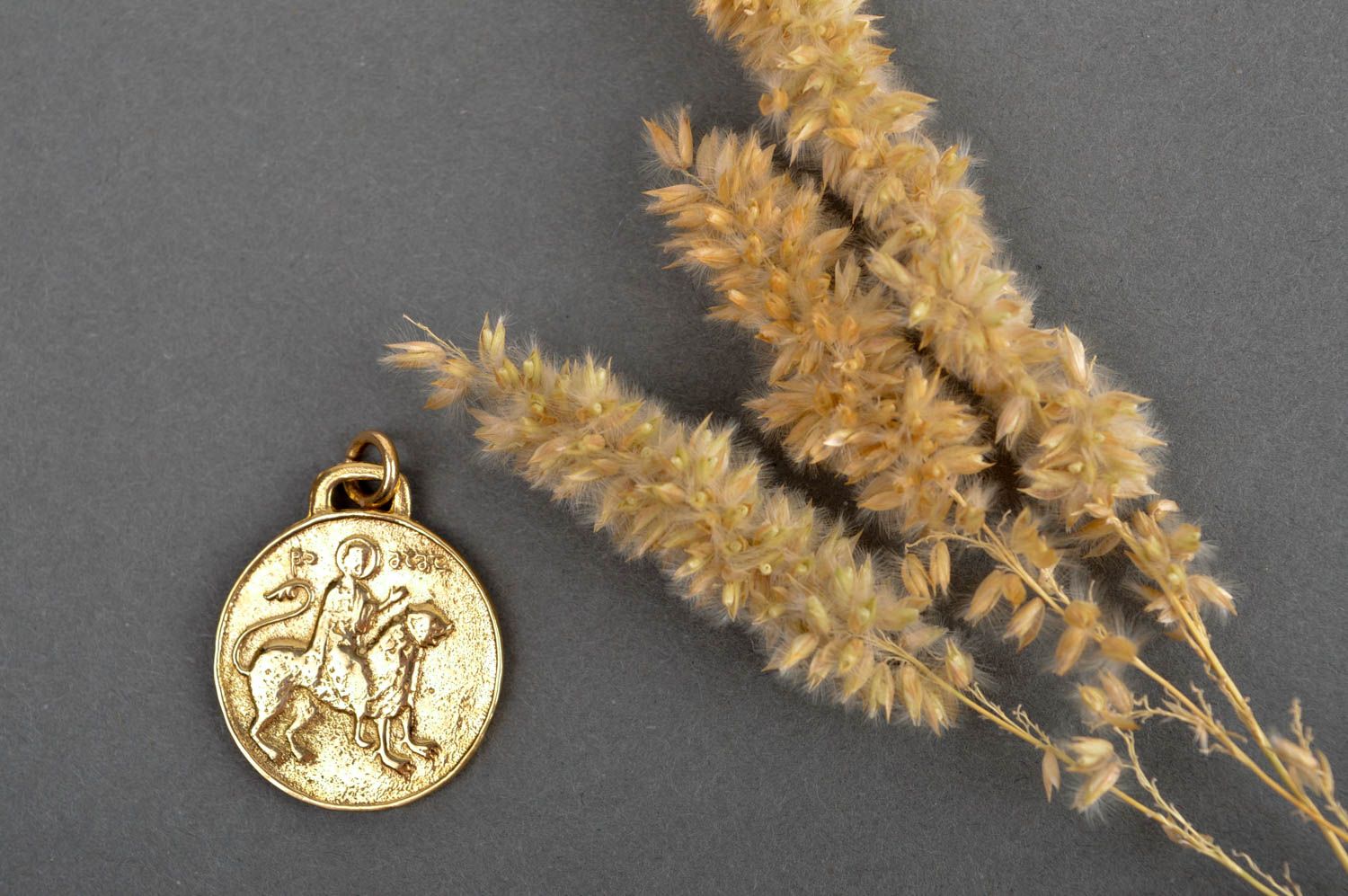 Handmade brass pendant unusual neck accessory stylish designer pendant photo 1