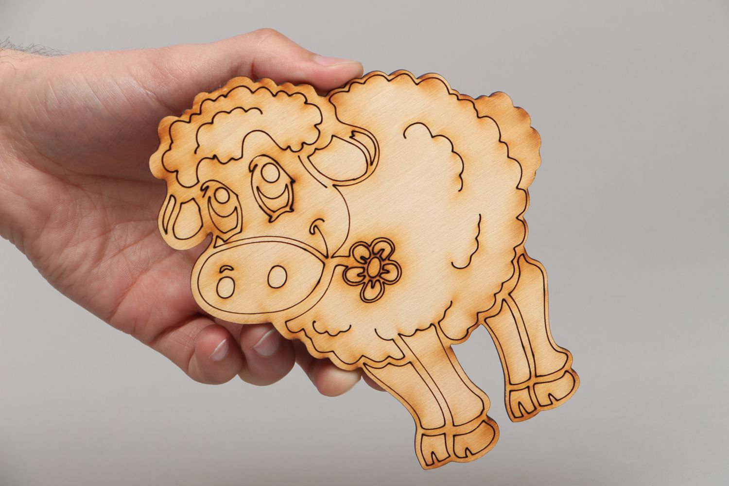 Semilavorato fatto a mano a forma di pecorella materiale da dipingere
 foto 4