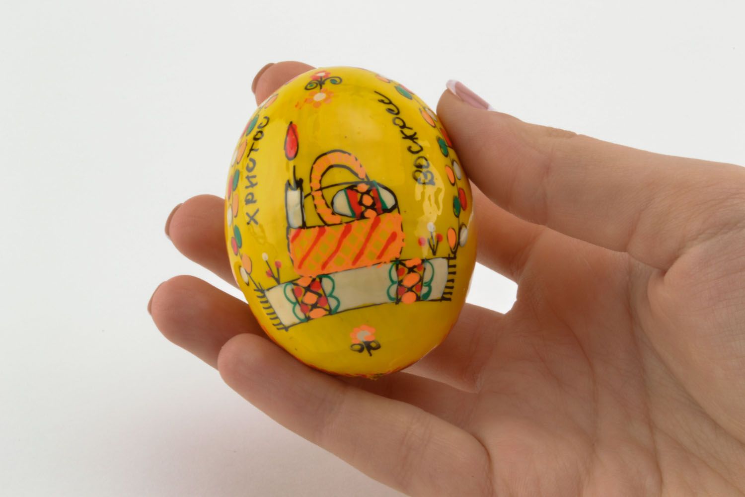 Желтое пасхальное яйцо  фото 5
