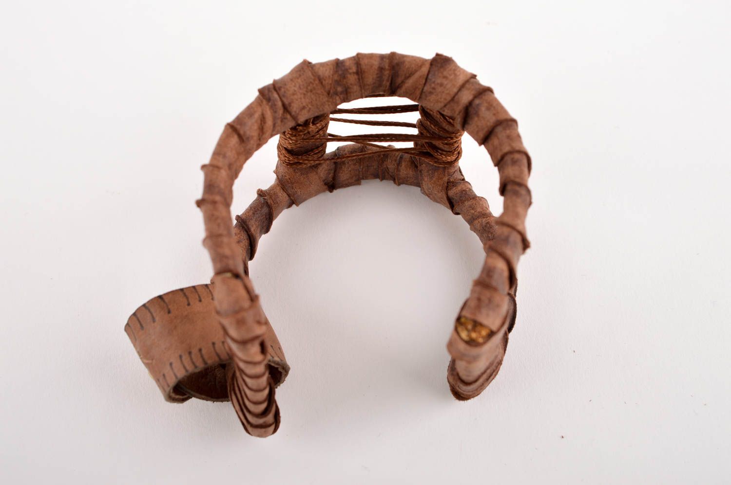 Handmade leather bracelet author design bracelet handmade leather jewelry photo 4