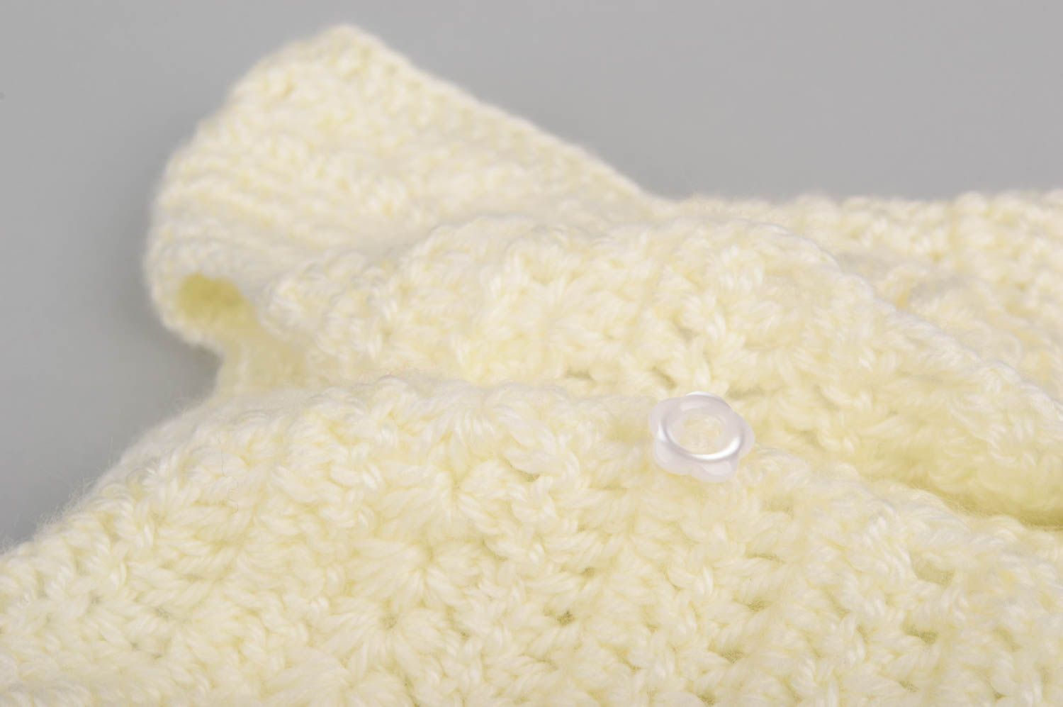 Chaleco tejido a crochet artesanal ropa para niña clara regalo original foto 5