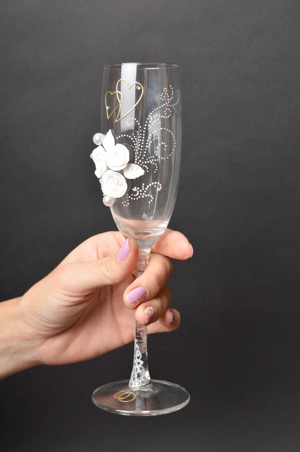 Wedding glasses wedding accessories handmade wedding decor wedding gift ideas photo 2