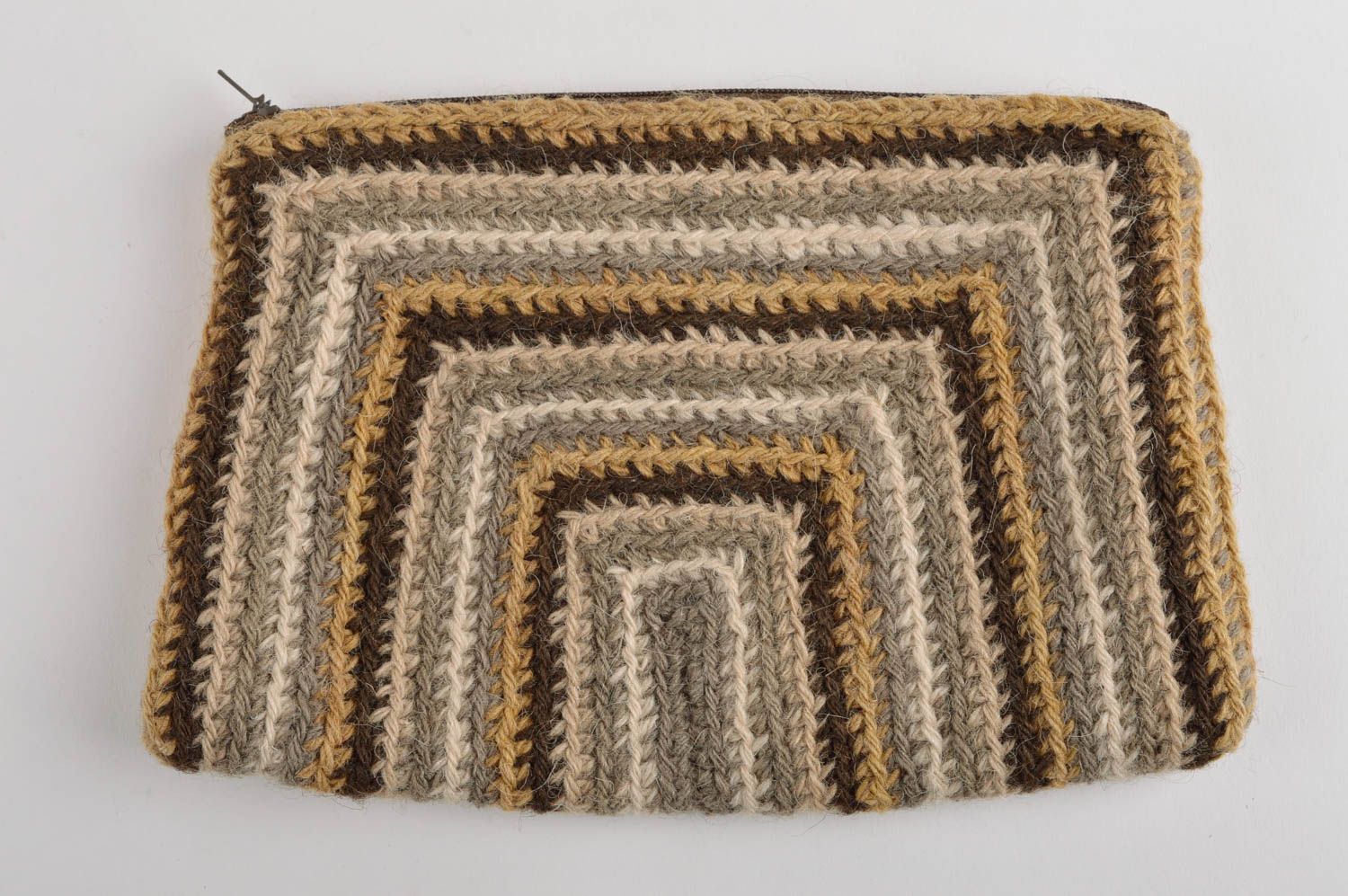 Sac à main marron Sac cabas fait main tricoté au crochet Cadeau original  photo 5