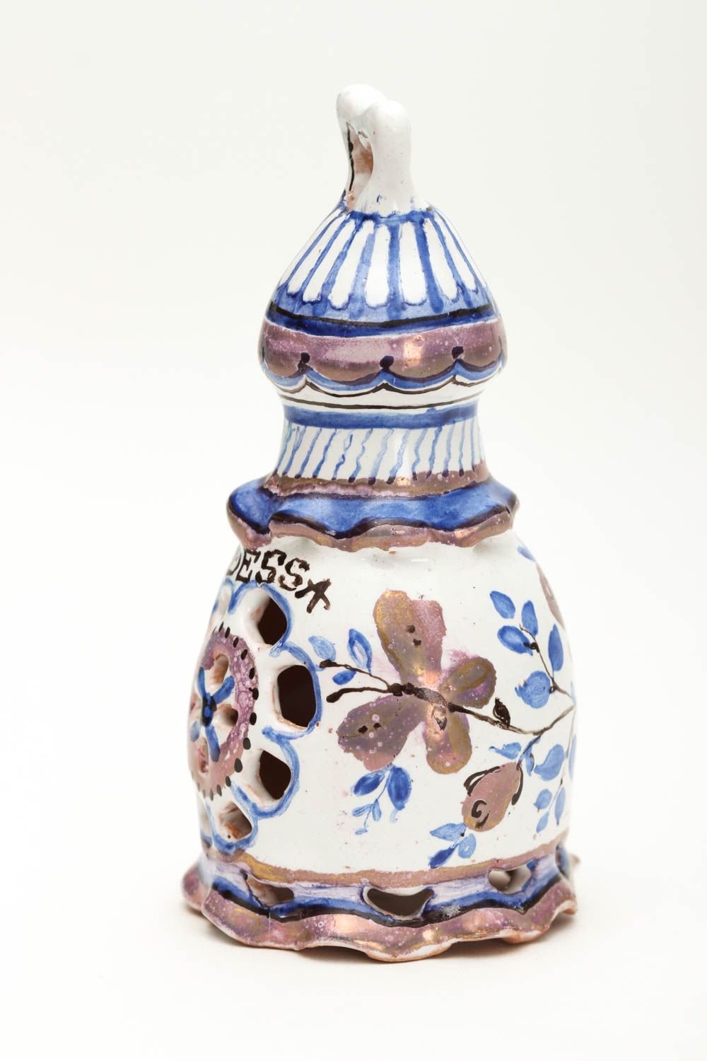 Колокольчик из глины handmade глиняный сувенир яркий колокольчик сувенирный фото 2