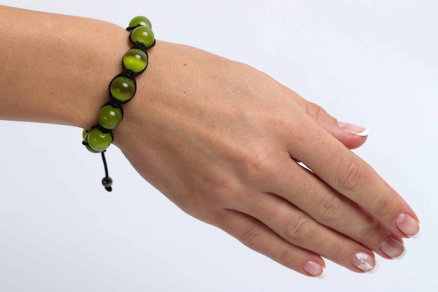 Handmade bracelet with natural stone unusual elegant bracelet designer jewelry photo 5
