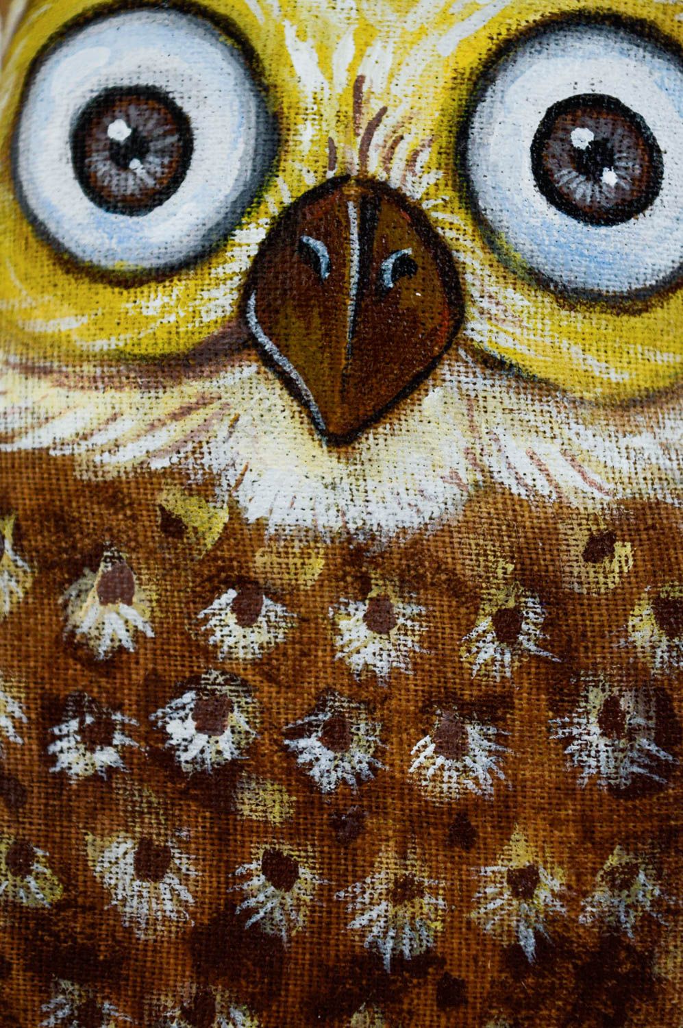 Peluche hibou brun en coton décorative faite main parfumée à suspendre photo 4