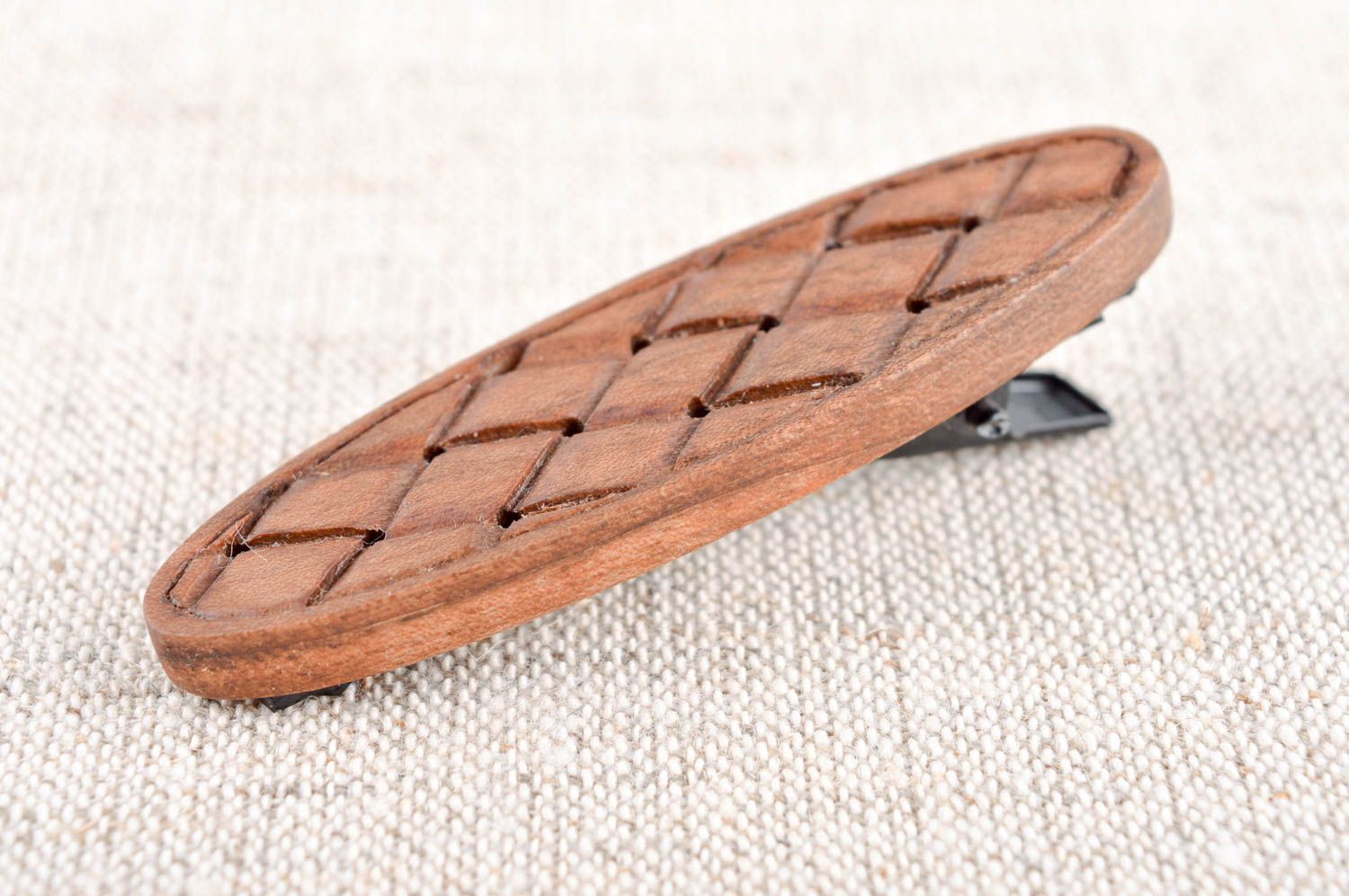 Handmade Haarspange aus Holz schöne Haarspange Geschenk für Frau Haar Schmuck foto 1
