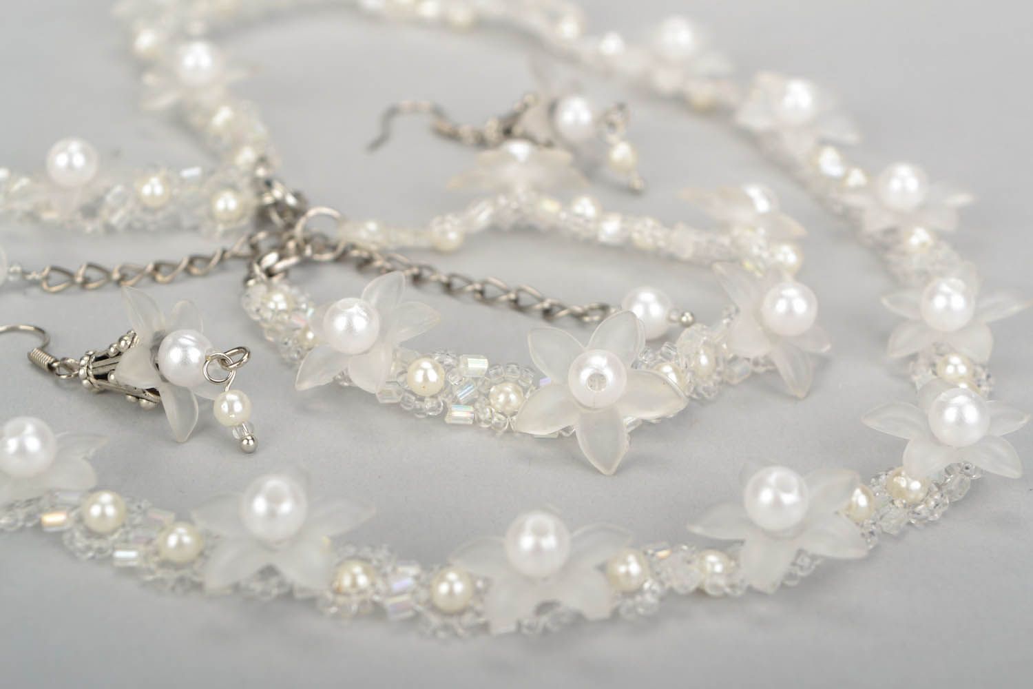 Set de bijoux de perles de verre fait main photo 4