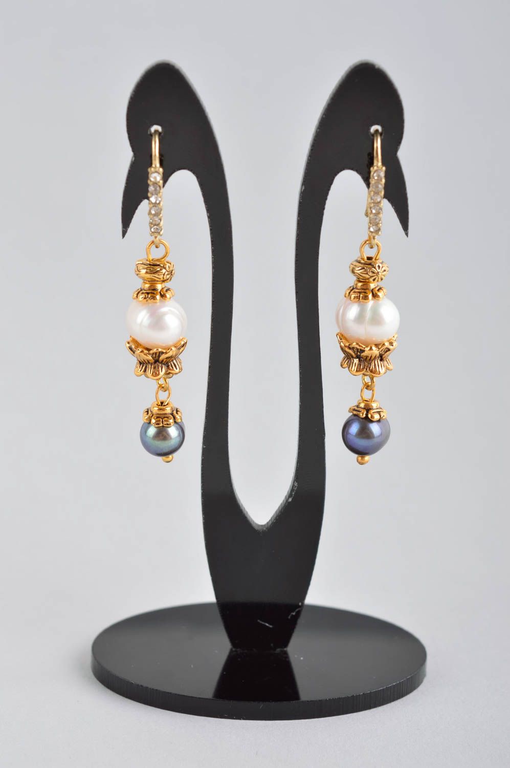 Lange Ohrringe handmade Perlen Ohrringe Juwelier Modeschmuck für Mode Damen foto 2