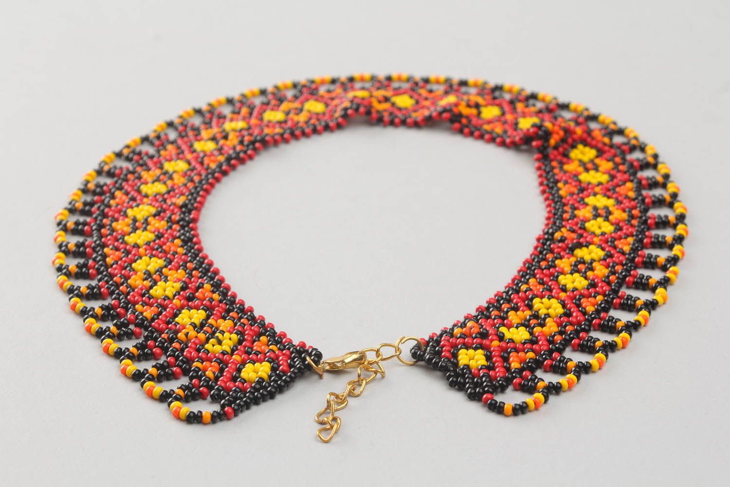 Bead woven necklace  photo 3