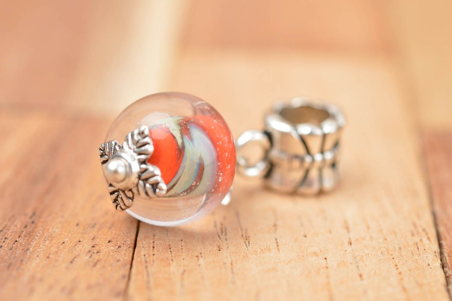 Glass jewelry lampwork pendant handmade glass accessories designer pendant photo 2