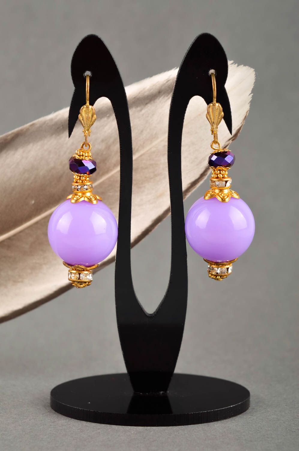 Handmade jewellery cute earrings bead earrings designer accessories for ladies photo 1