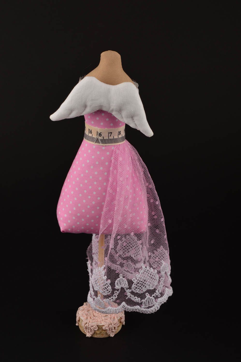Кукла ручной работы кукла из ткани авторская кукла на подставке дизайнерская фото 2