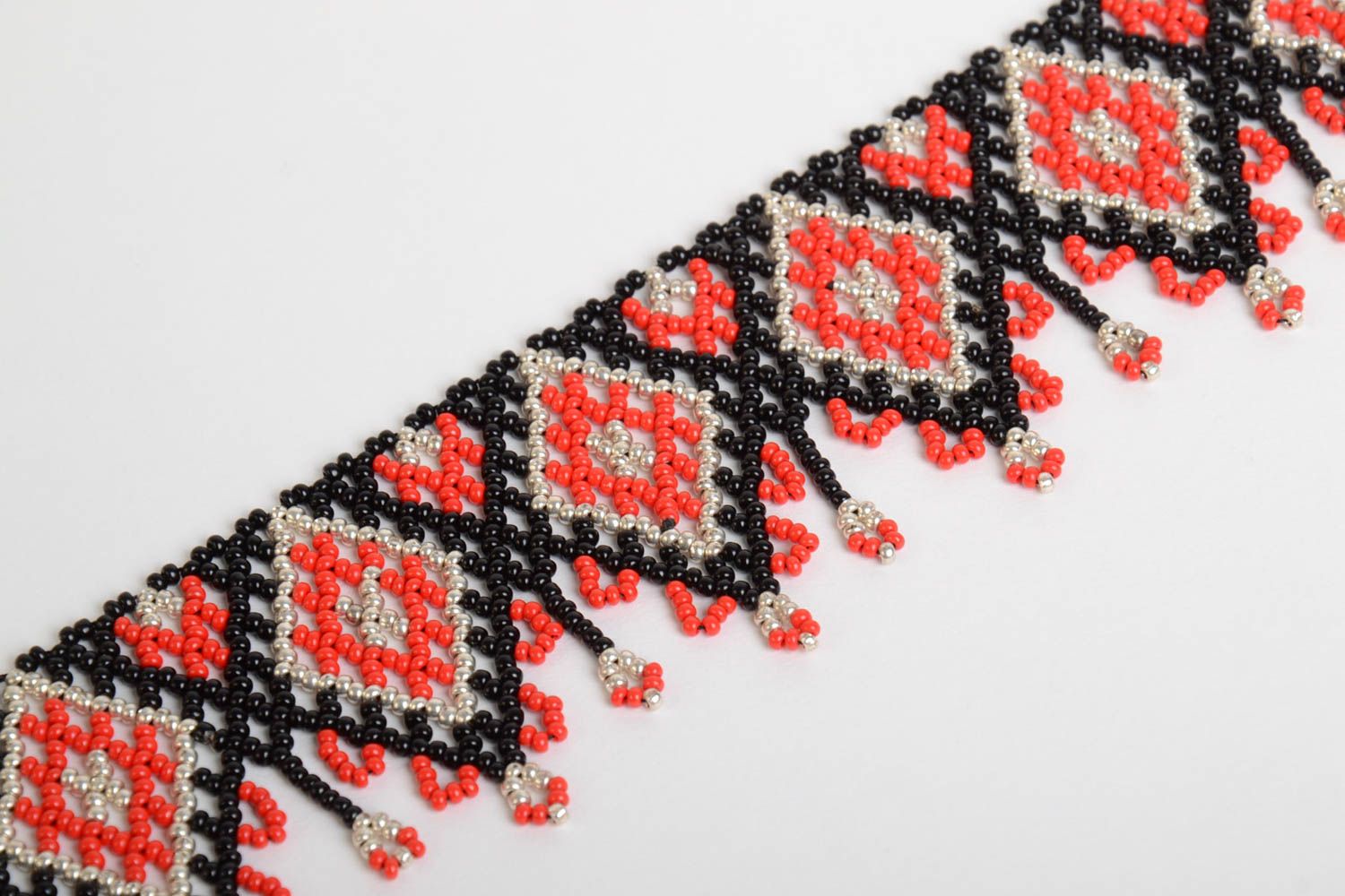 Handmade Collier Halskette Schmuck aus Rocailles Accessoire für Frauen originell foto 5