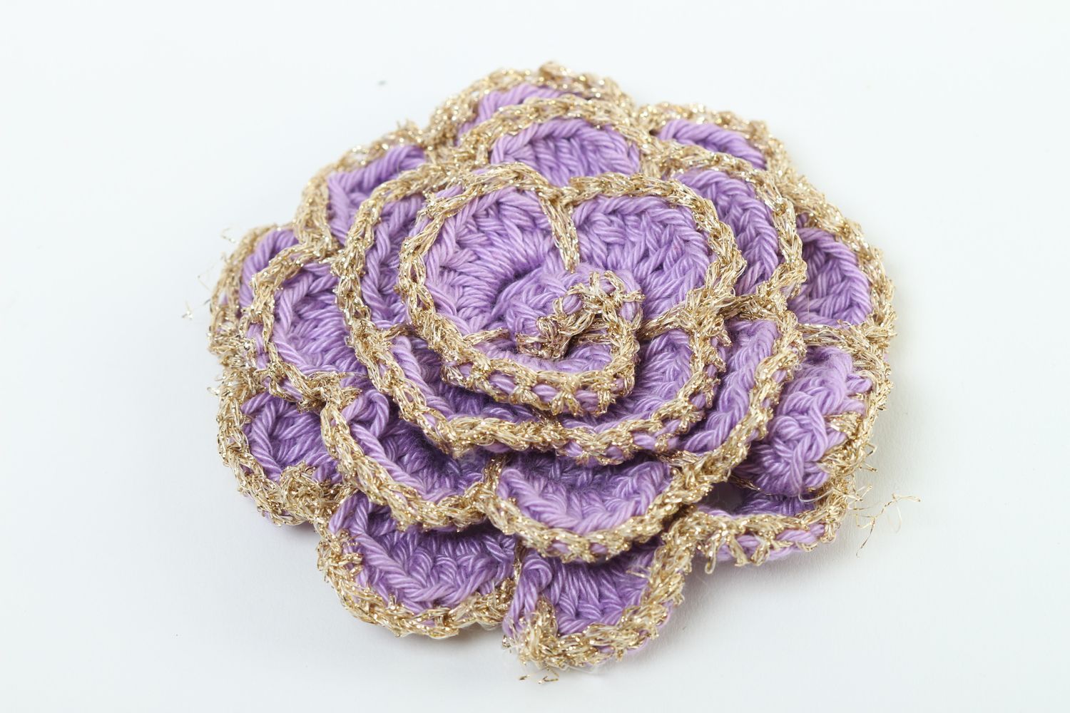 Crocheted flower handmade decorative flowers crochet flower jewelry supplies photo 2