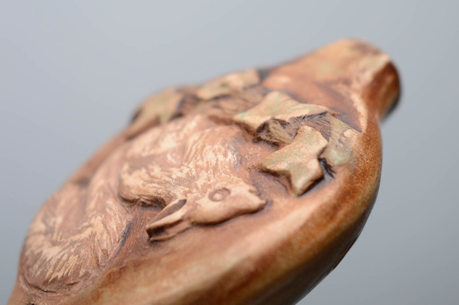 Ciondolo in ceramica fischietto fatto a mano pendente etnico in ceramica 
 foto 5