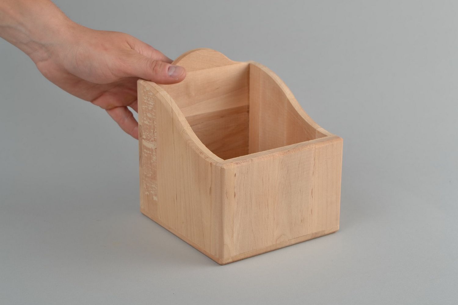 DIY handmade designer carved wooden blank spice box for creative work photo 2