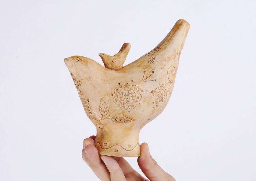 Sifflet en céramique réalisé à main Oiseaux  photo 3