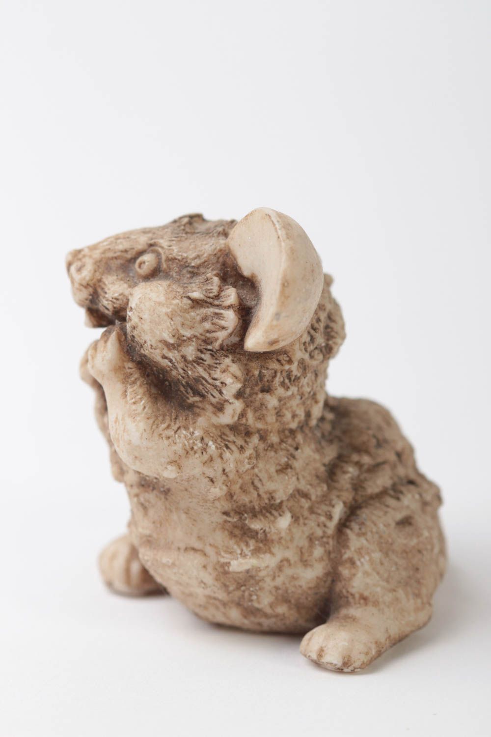 Handmade polymer resin statuette designer mouse figurine marble home decor photo 3
