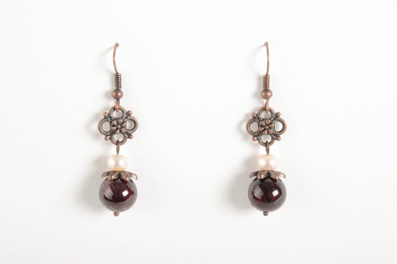 Handmade designer earrings unusual dangling earrings elegant cute jewelry photo 2