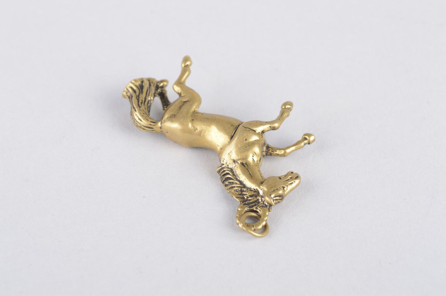 Handmade accessories bronze necklace metal pendant bronze jewelry horse pendant photo 3