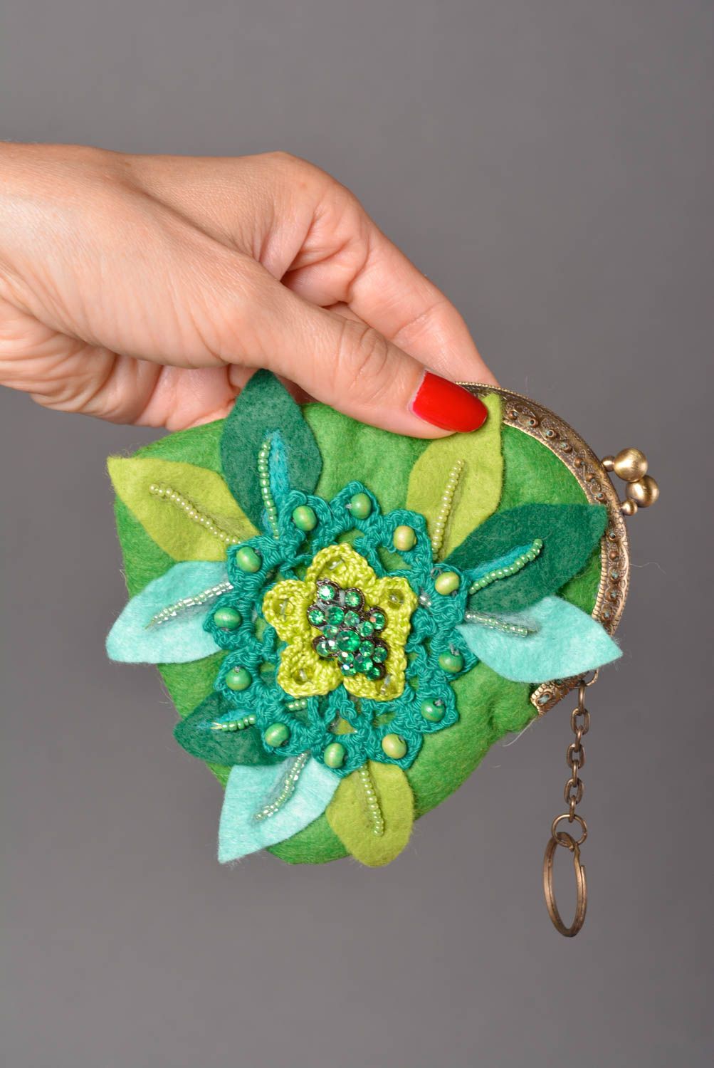Handmade woolen purse for women evening purse stylish handbag ladies wallet photo 2