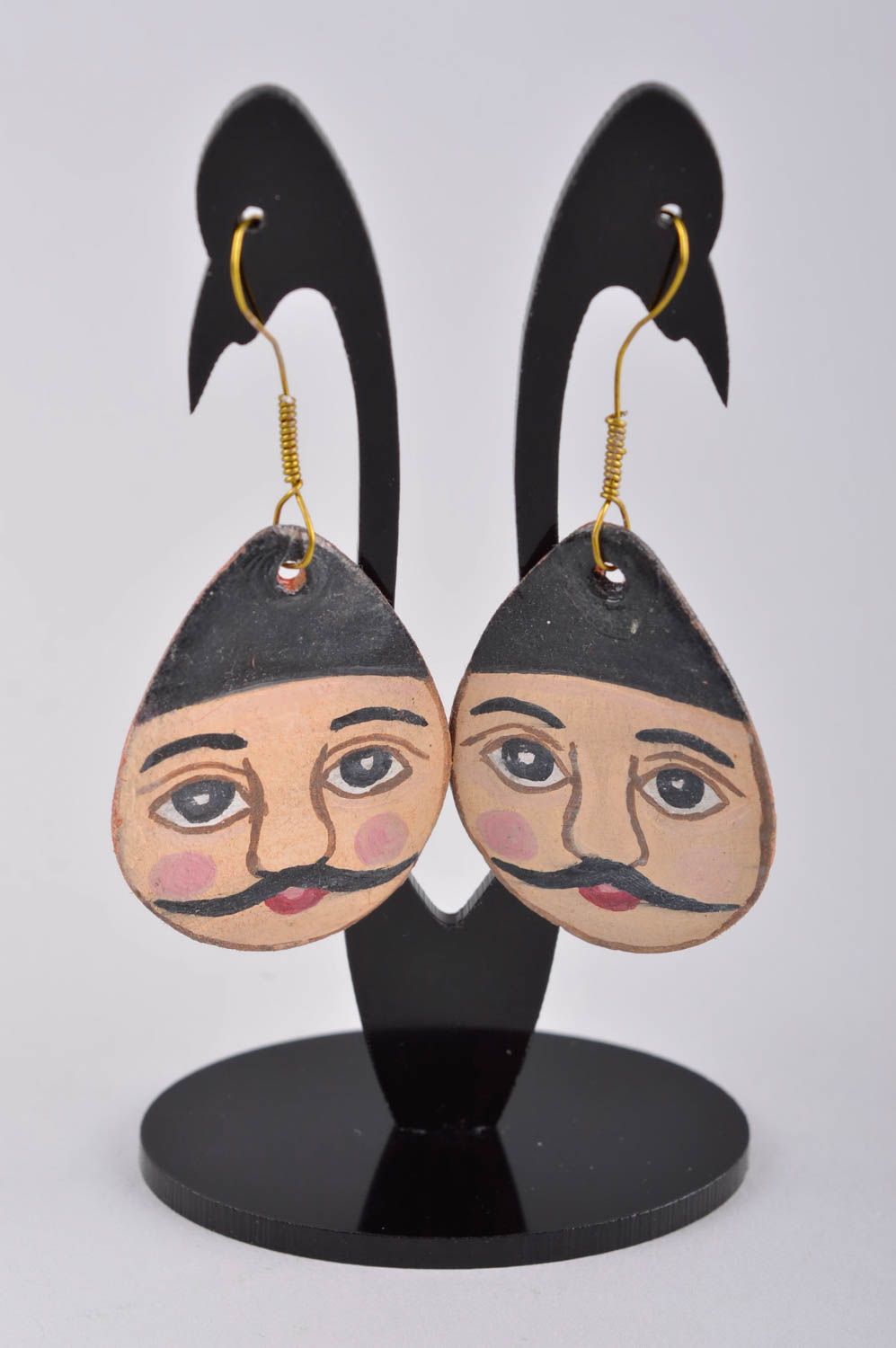 Ohrringe für Damen handmade Schmuck aus Ton Modeschmuck Ohrringe originell foto 2