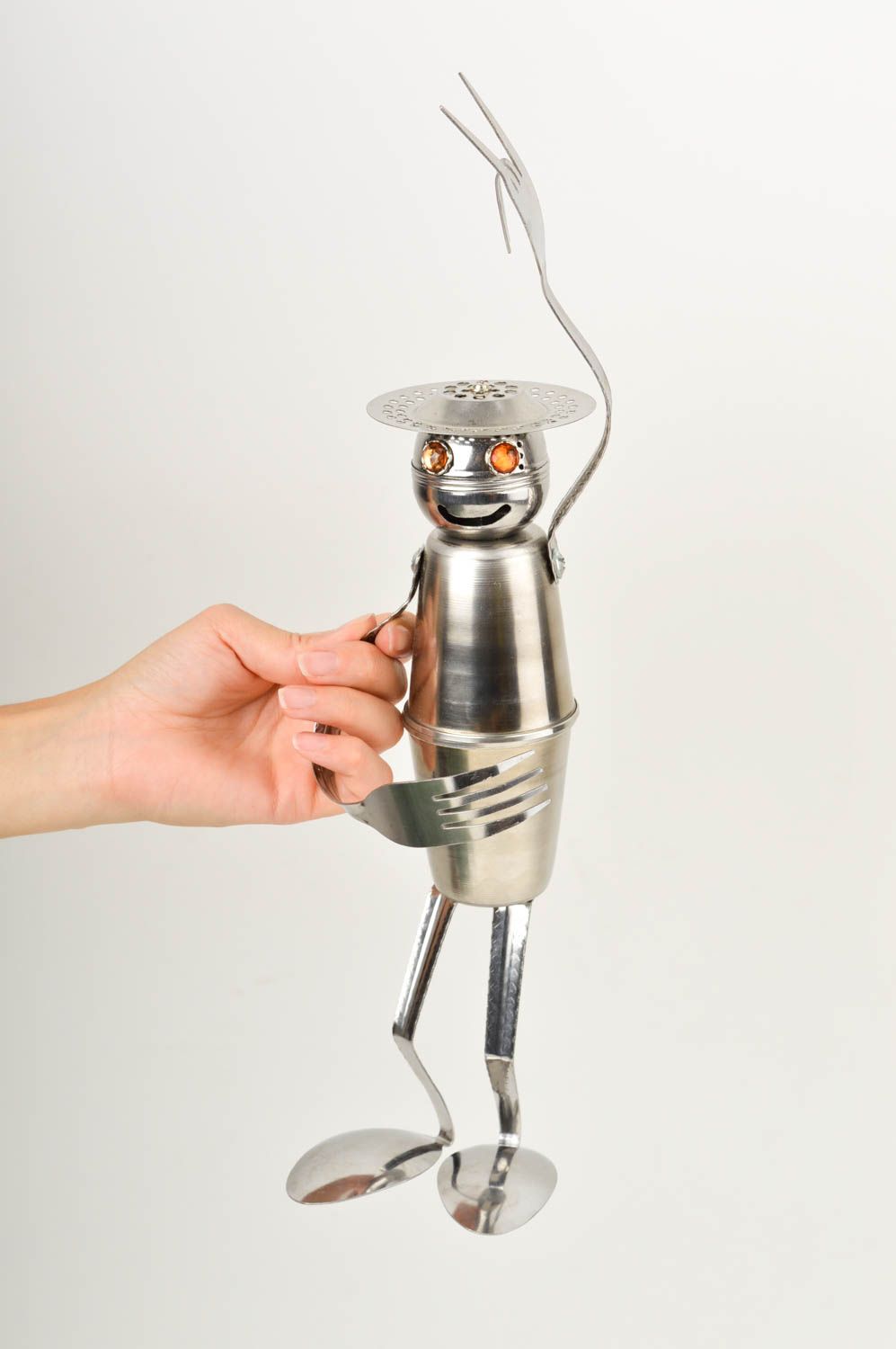 Handmade metal designer statuette unusual home figurine interior decor photo 2