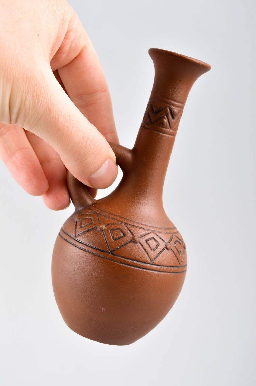 Jarro de cerámica artesanal marrón accesorio de cocina utensilio de cocina foto 5