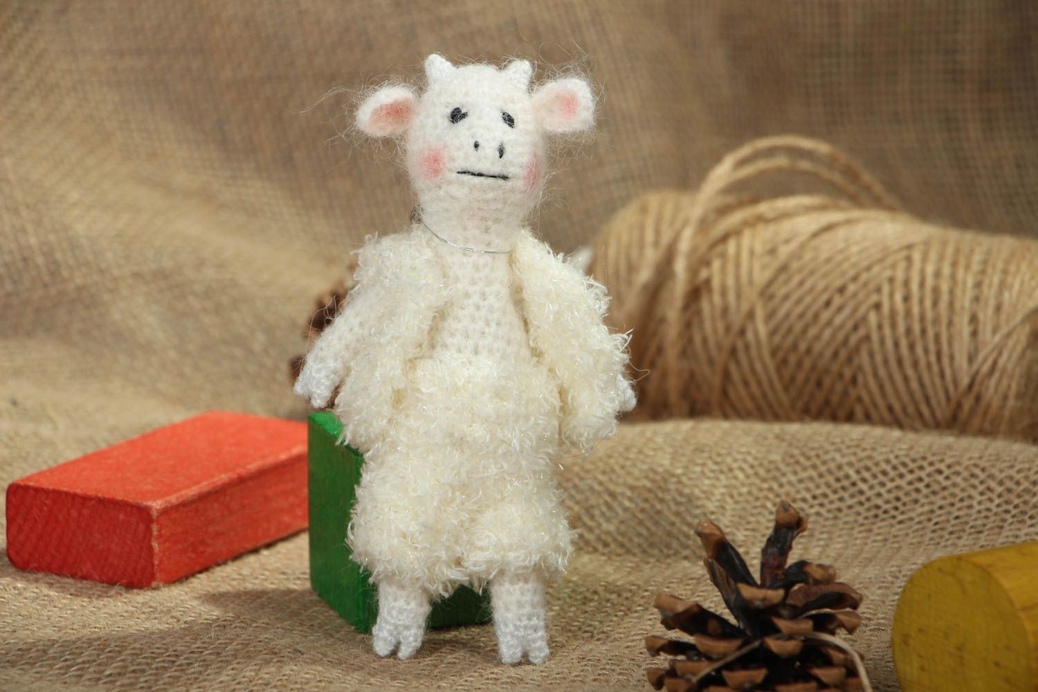 Soft crochet toy Little Goat photo 5