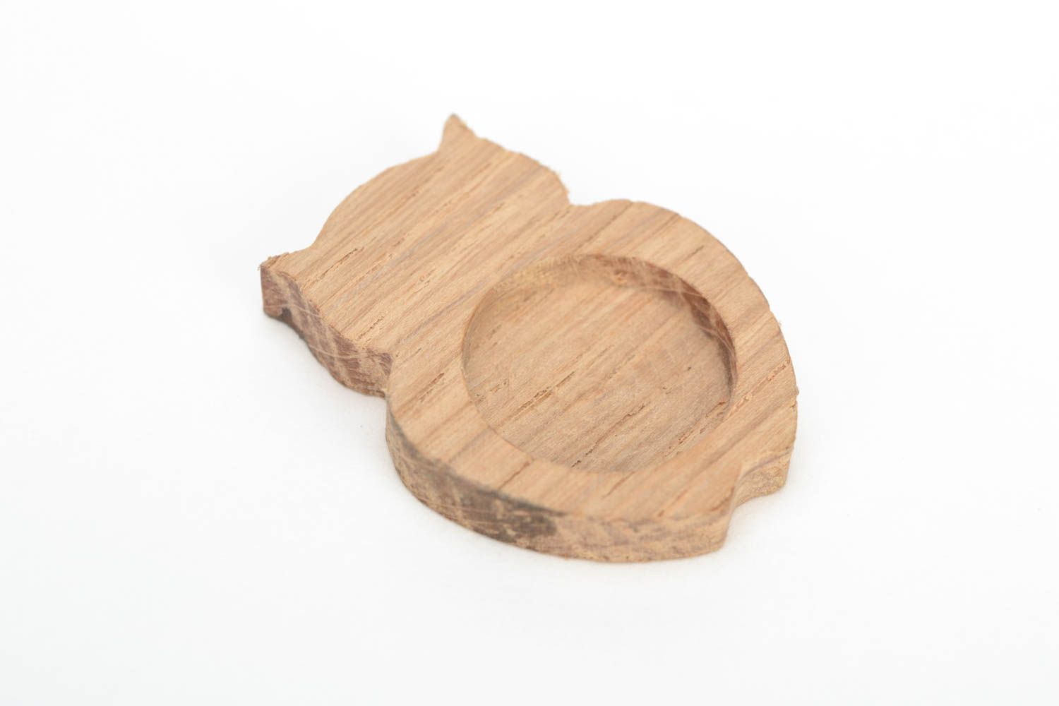 Fourniture pour bijoux bois naturel en forme de hibou à décorer faite main photo 2