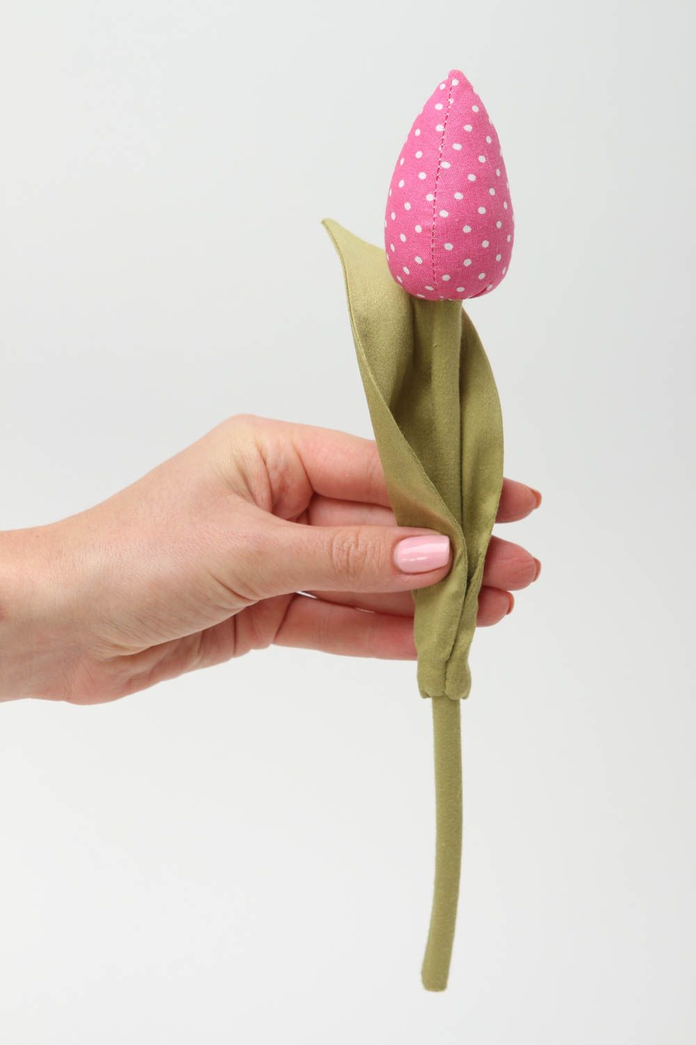 Искусственный цветок ручной работы декор для дома искусственный тюльпан фото 5