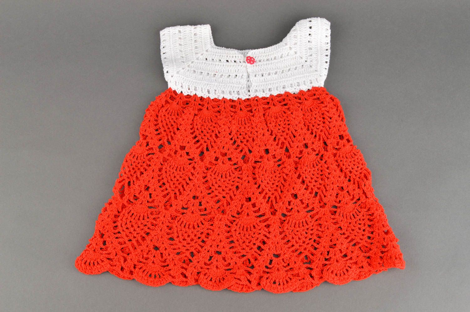 Handmade dress beautiful dress for children unusual clothes crocheted dress photo 1