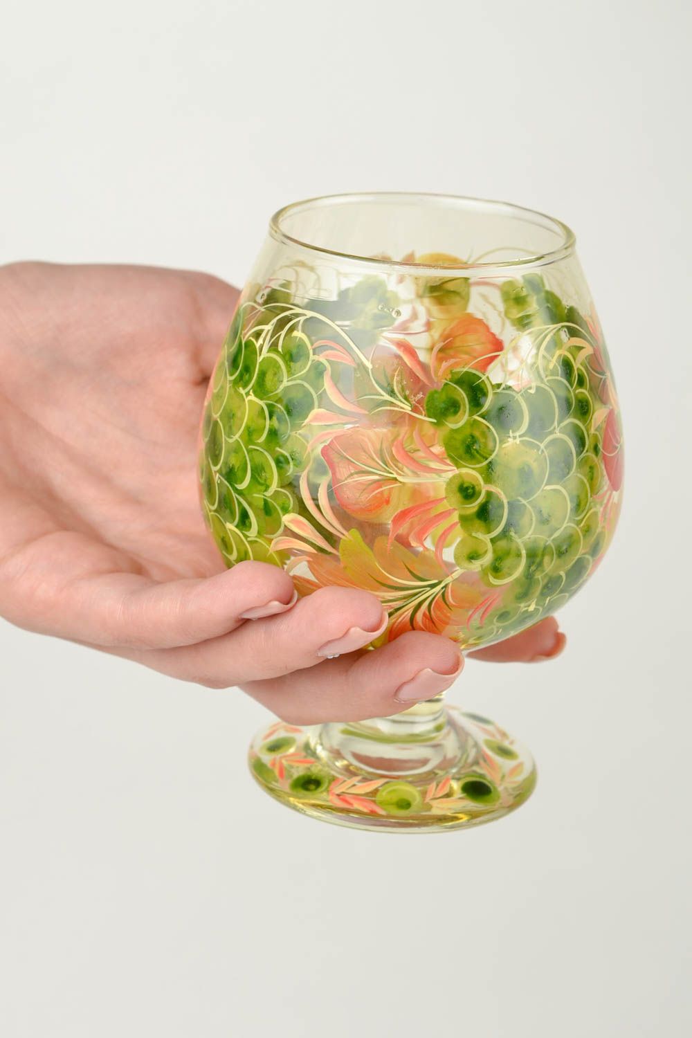 Copa para coñac hecha a mano decoración de interior copa de cristal decorada foto 2