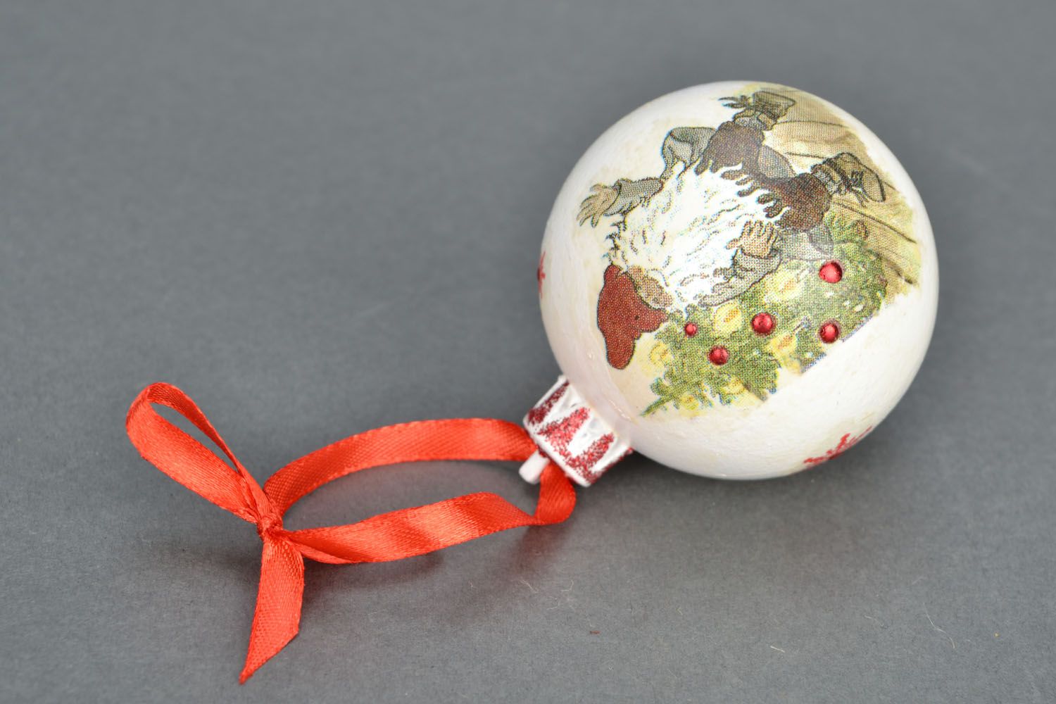 Brinquedo do Natal na forma de uma bola Papai Noel foto 5