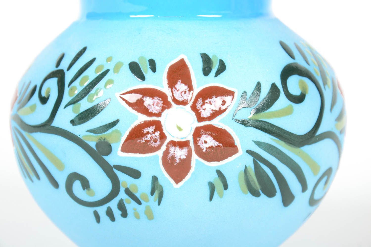 Blaue keramische Vase foto 5