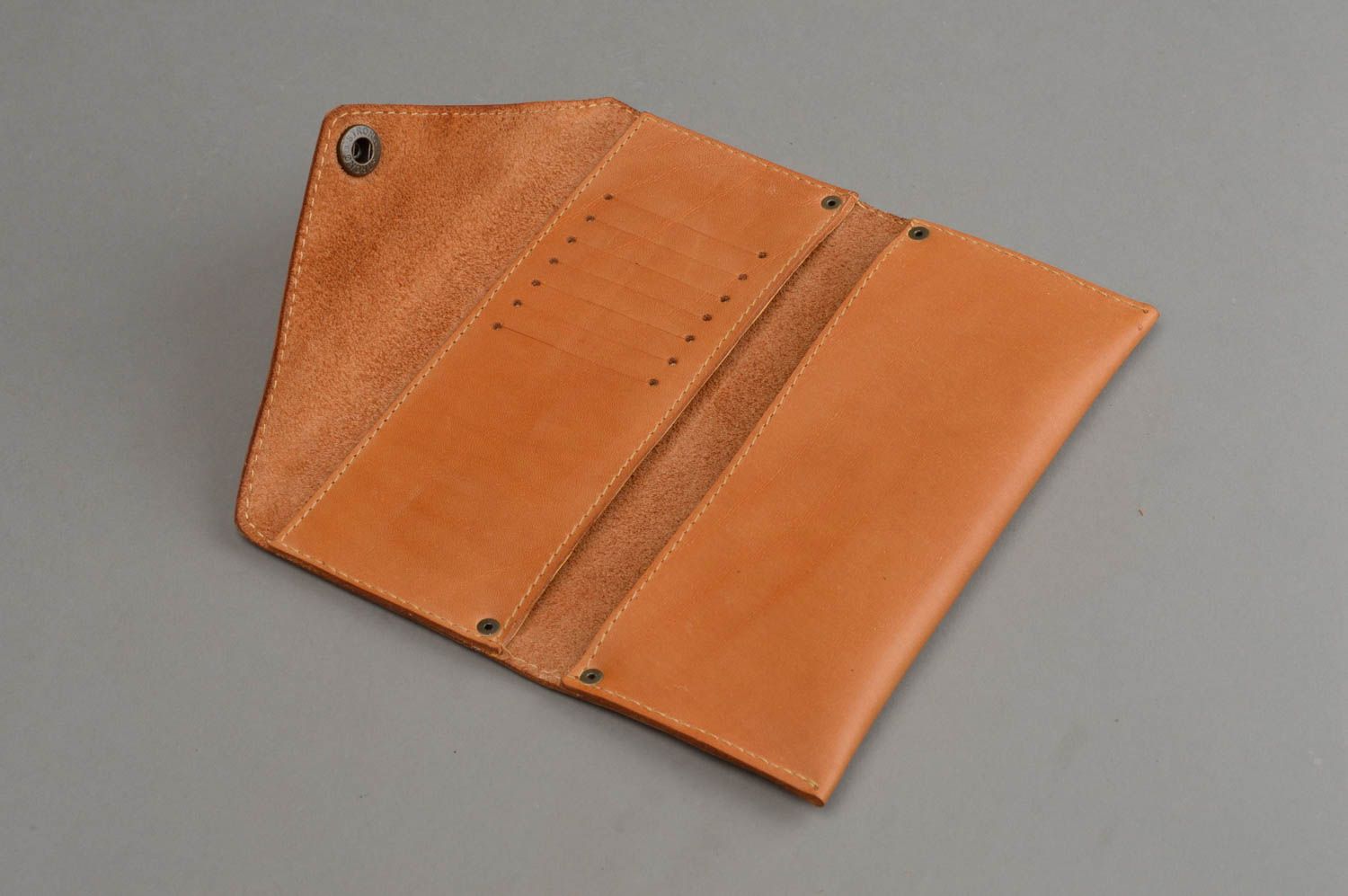 Small handcrafted leather wallet unusual leather purse designs best gift ideas photo 4