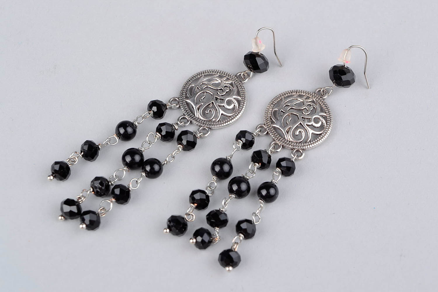 Earrings with medallion photo 2