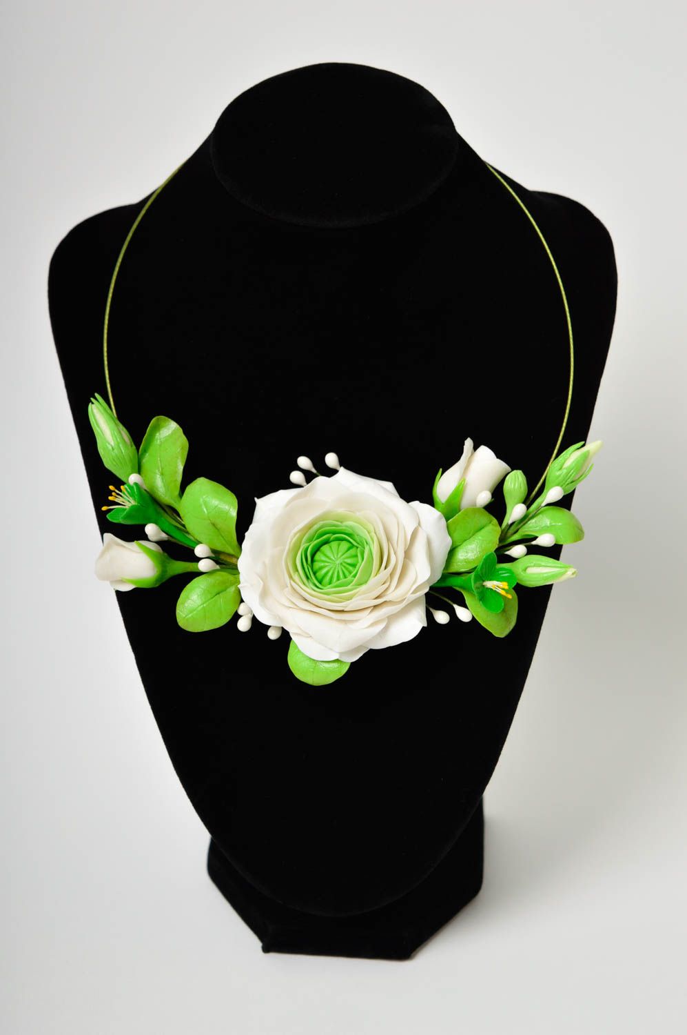 Handmade flower necklace fashion necklaces for women polymer clay charm necklace photo 3