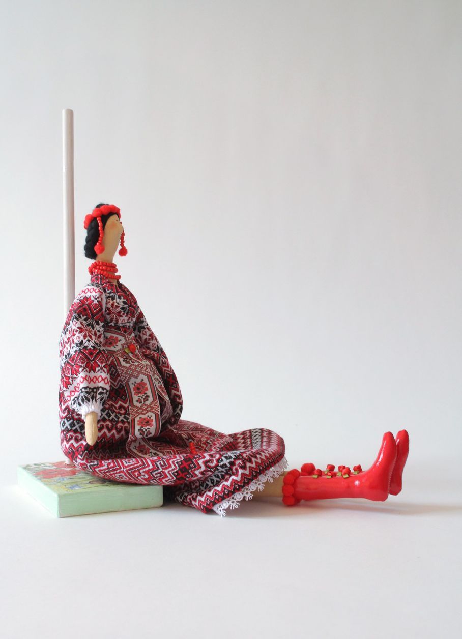 Designer doll on a stand Ukrainian Girl photo 1