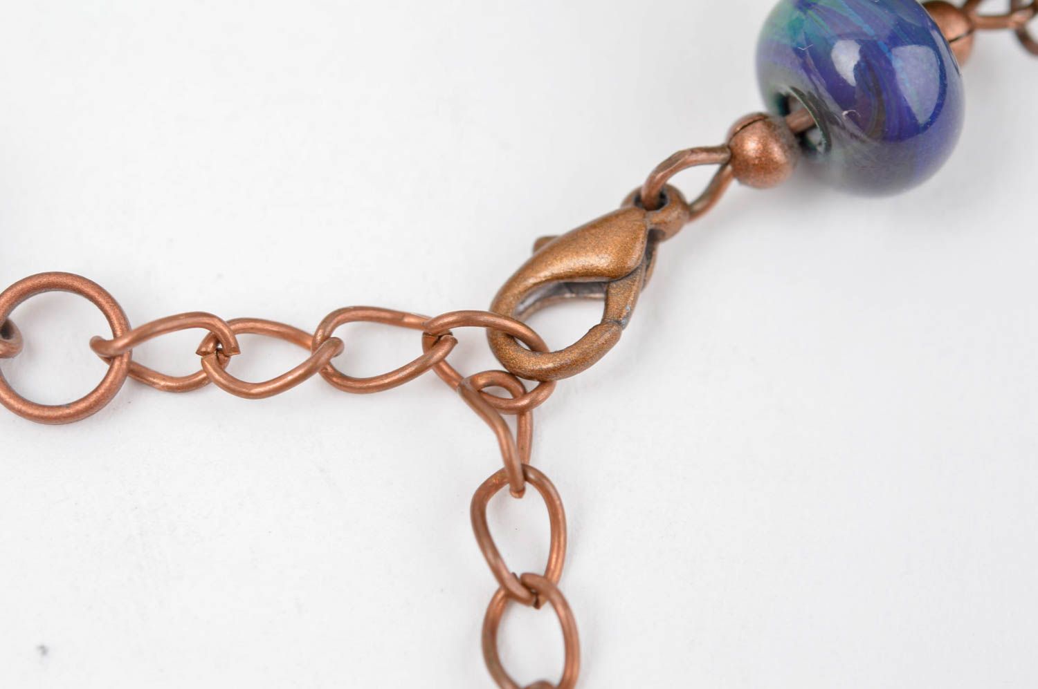 Bracelet lampwork Bijou fait main original en verre design Cadeau pour femme photo 4