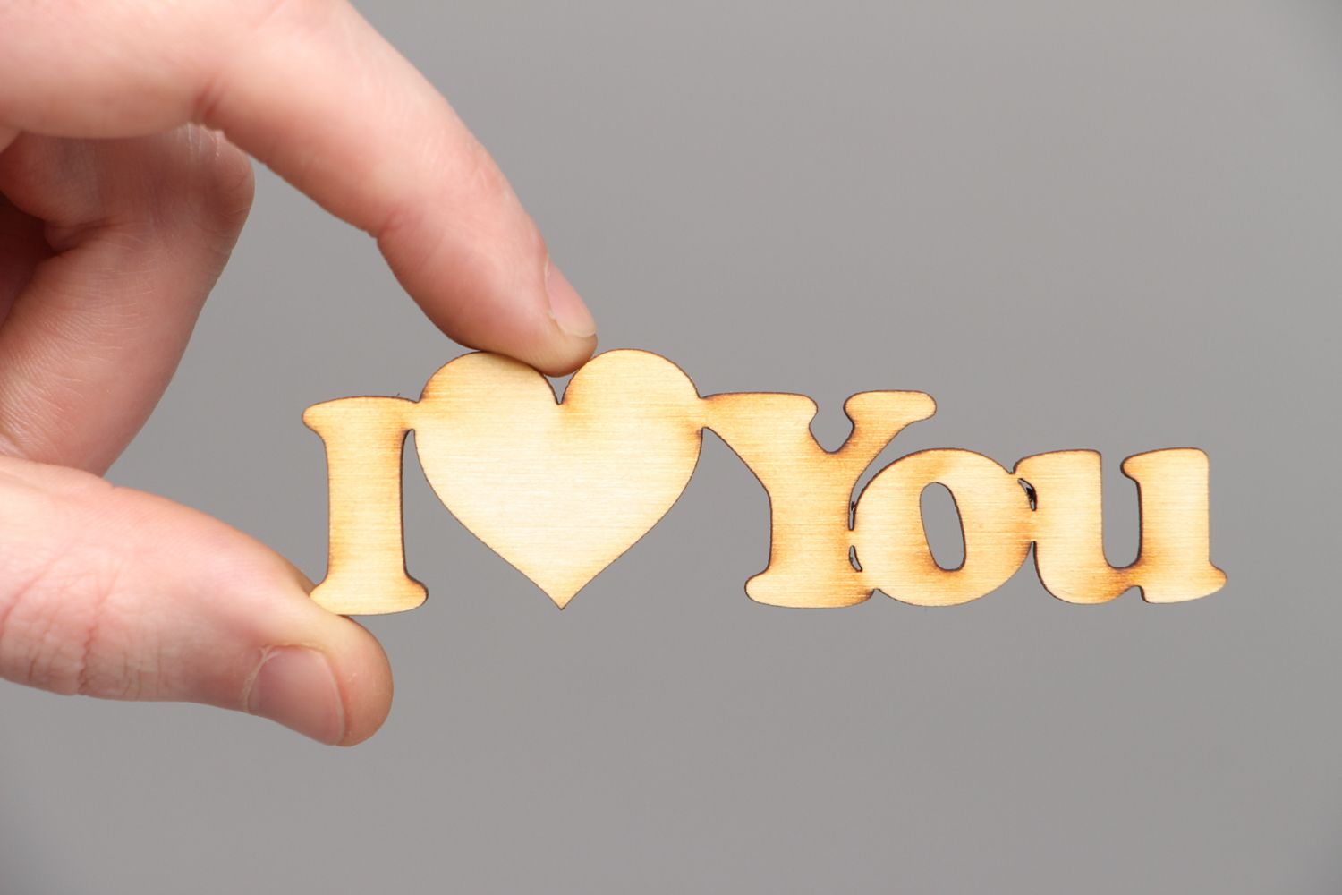 Plywood craft blank lettering I Love You photo 3