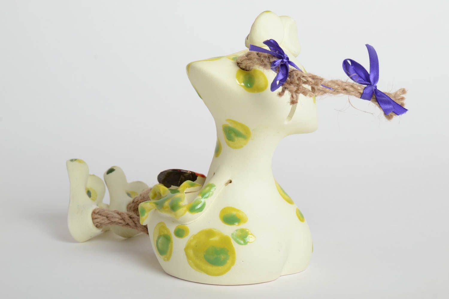 Spardose Frosch handgemachte Keramik Ton Deko Geschenk für Kinder bemalt bunt foto 4