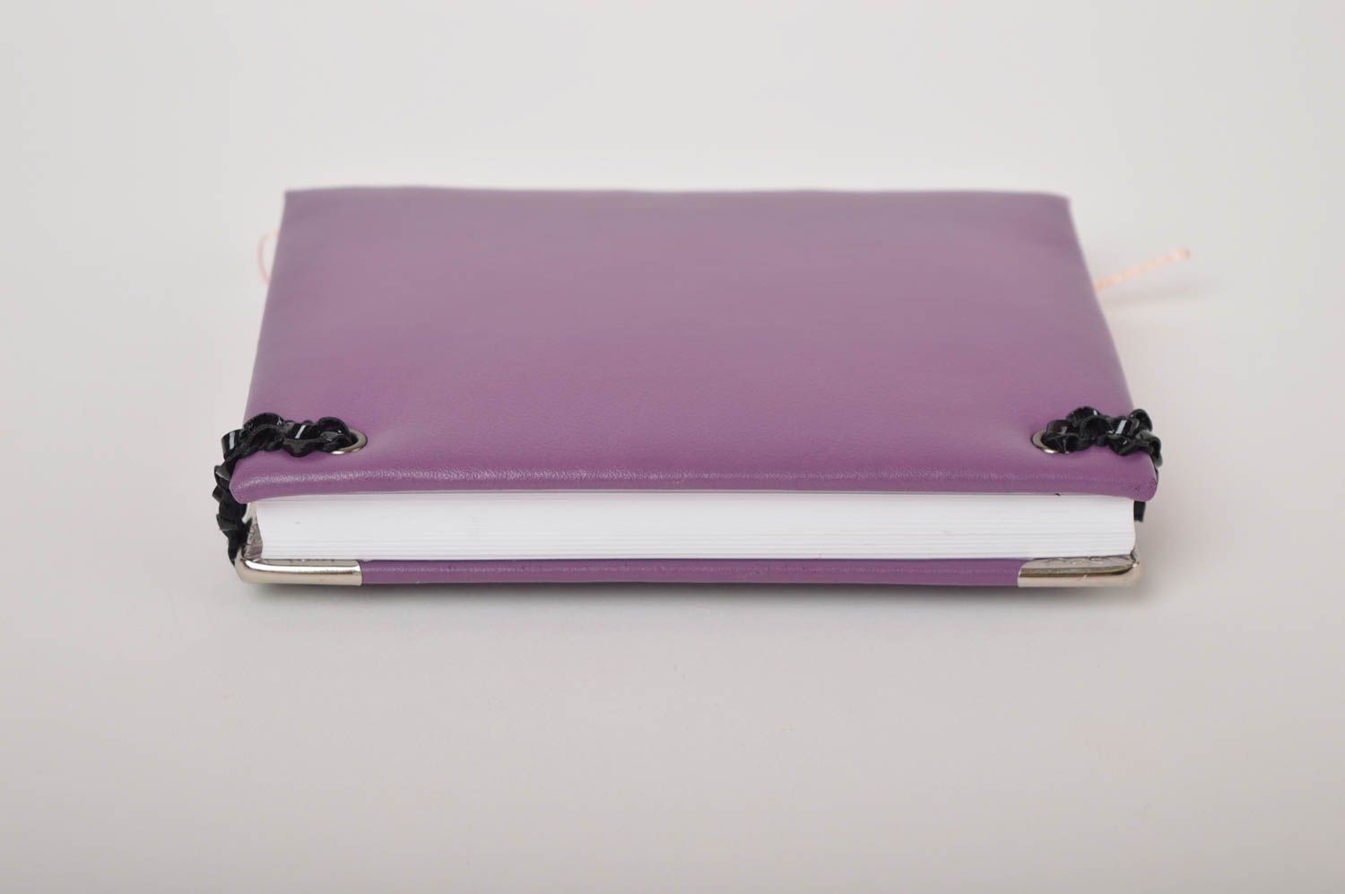 Libreta de notas artesanal morada cuaderno de notas regalo original para chica foto 3
