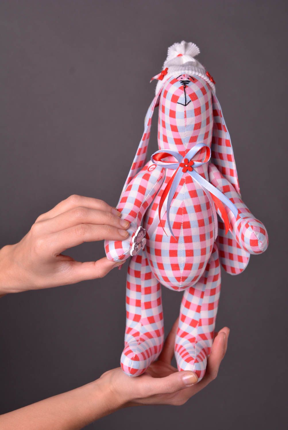 Игрушка заяц ручной работы авторская игрушка стильный подарок для ребенка фото 2