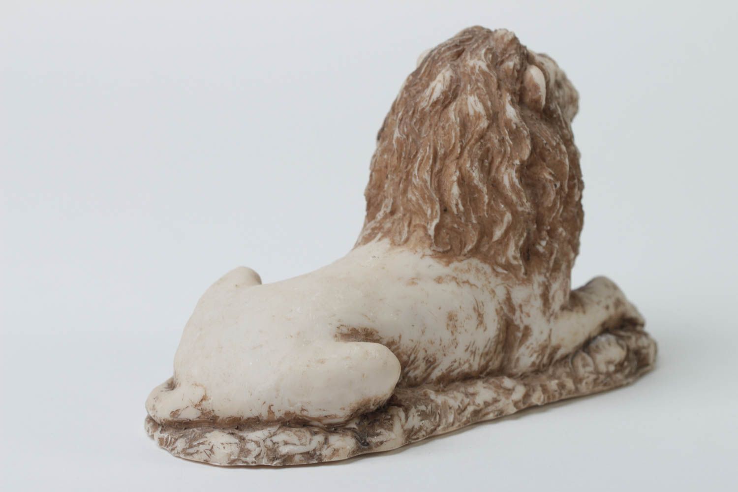 Löwen Figur handmade dekorative Statuette aus Polymerharz für Wohnzimmer Deko  foto 4