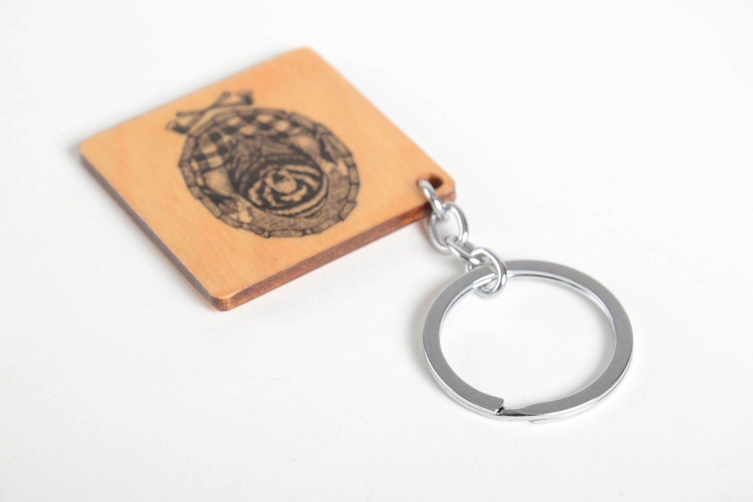 Handmade keychain unusual accessory for key designer keychain wooden souvenir photo 4