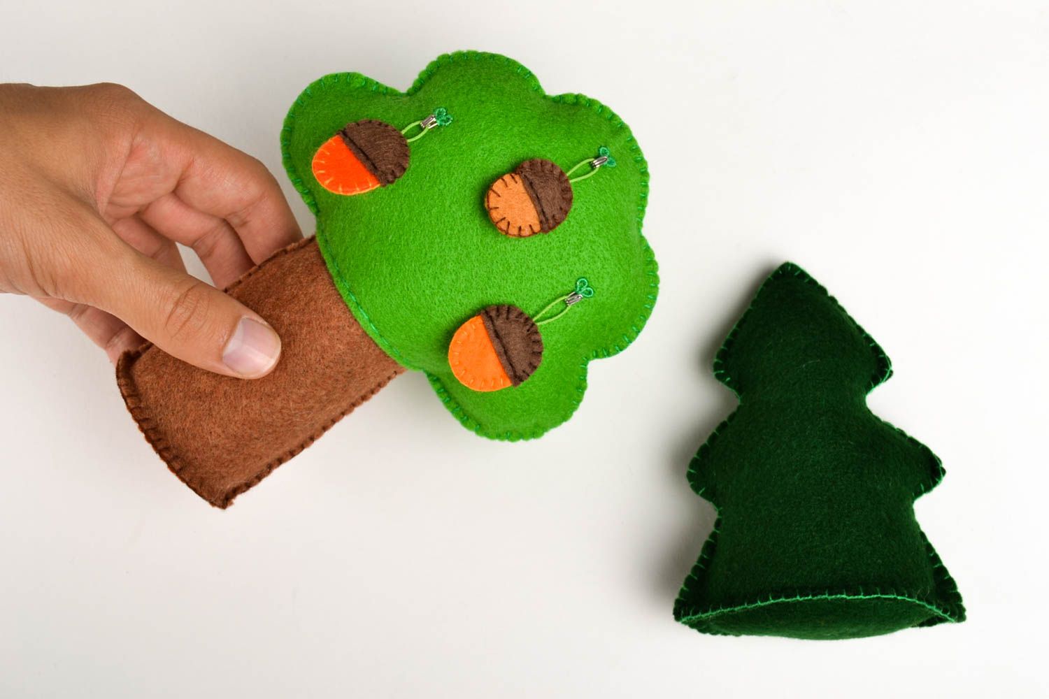 Игрушки ручной работы деревья фетровые игрушки для детей декор для дома фото 5